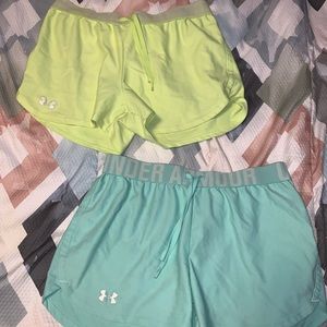 2 underarmour exercise/athletic shorts